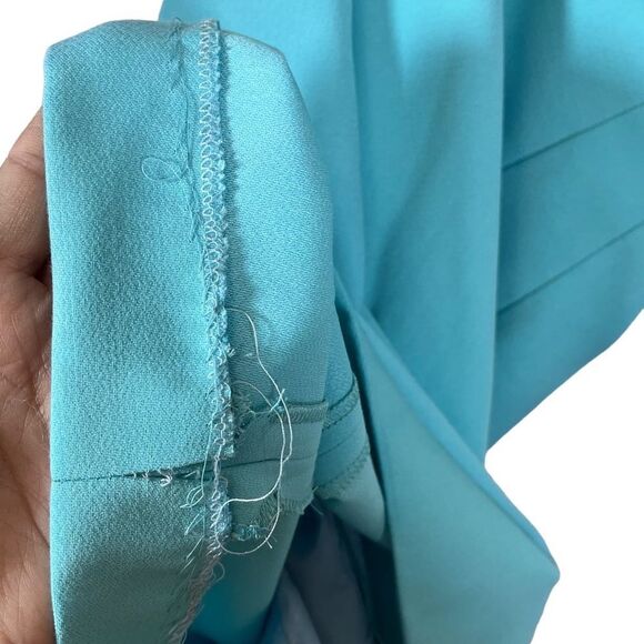 Vintage Terry Paris Made in France Pastel Blue Pencil Skirt T 1 - Picture 5 of 5